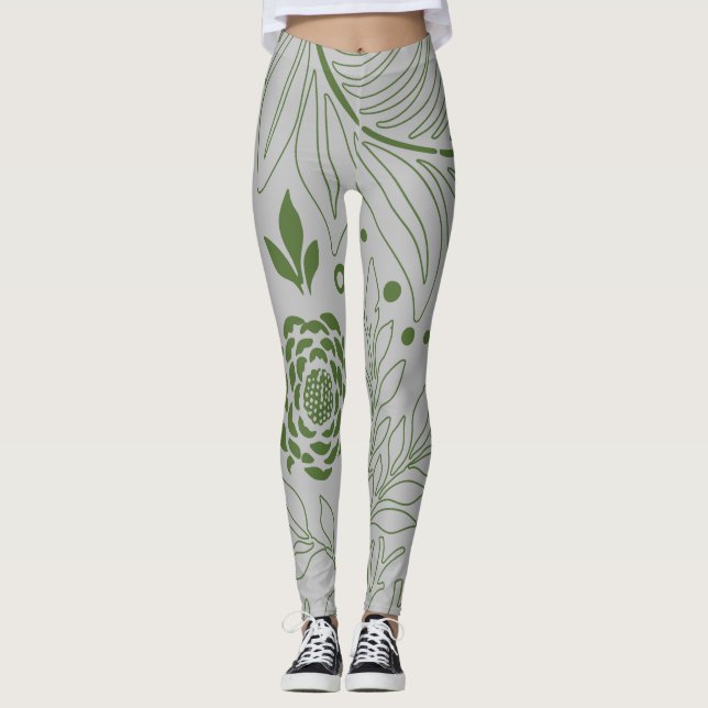 Blommigtens utformning 17 leggings (Framsida)