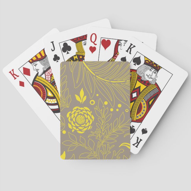 Blommigtens utformning 18 casinokort (Baksidan)