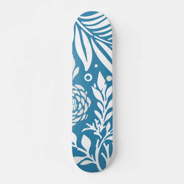 Blommigtens utformning 20 mini skateboard bräda 18,5 cm (Framsida)