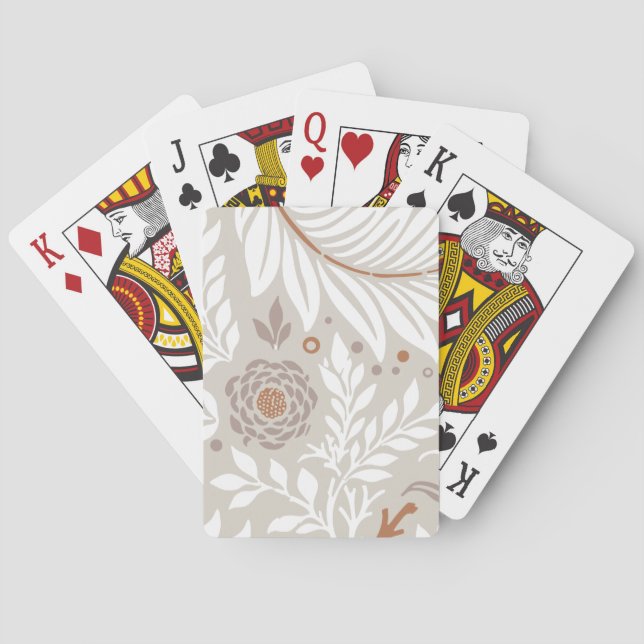 Blommigtens utformning 25 casinokort (Baksidan)
