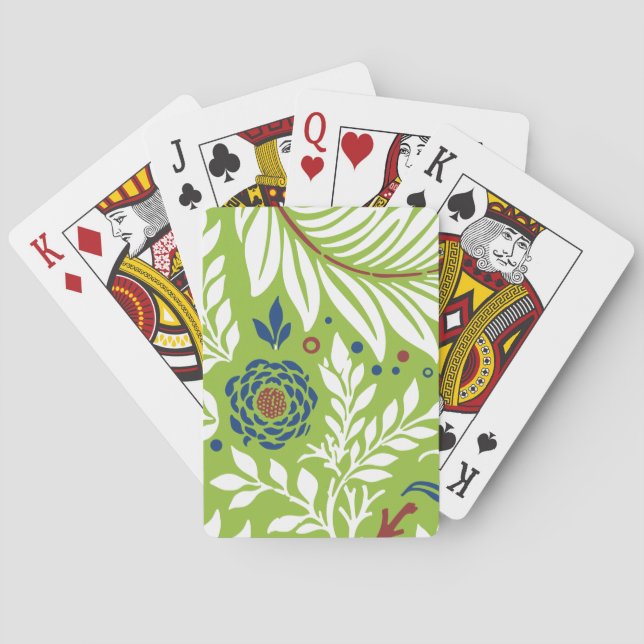 Blommigtens utformning 27 casinokort (Baksidan)