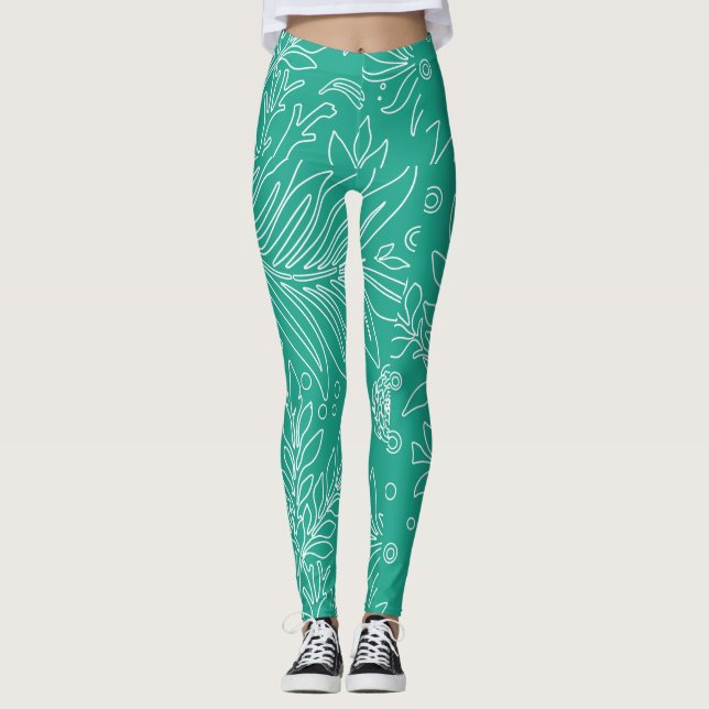 Blommigtens utformning 34 leggings (Framsida)
