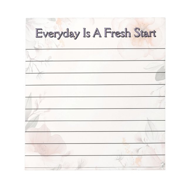 Blommigtens utformning anteckningsblock (Framsida)