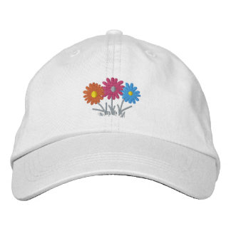 Blommigtens utformning broderad keps