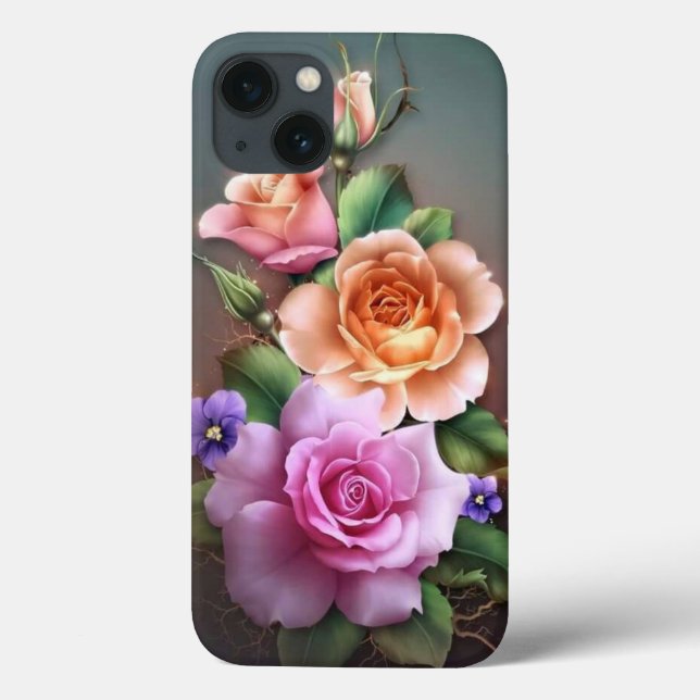 Blommigtens utformning Fodral-Mate iphone case (Baksida)
