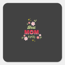 Blommigtens utformning fyrkantigt klistermärke