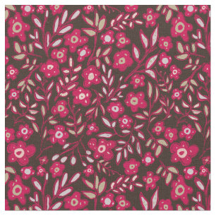 Blommigtens utformning i Rikens Magenta och svart Tyg