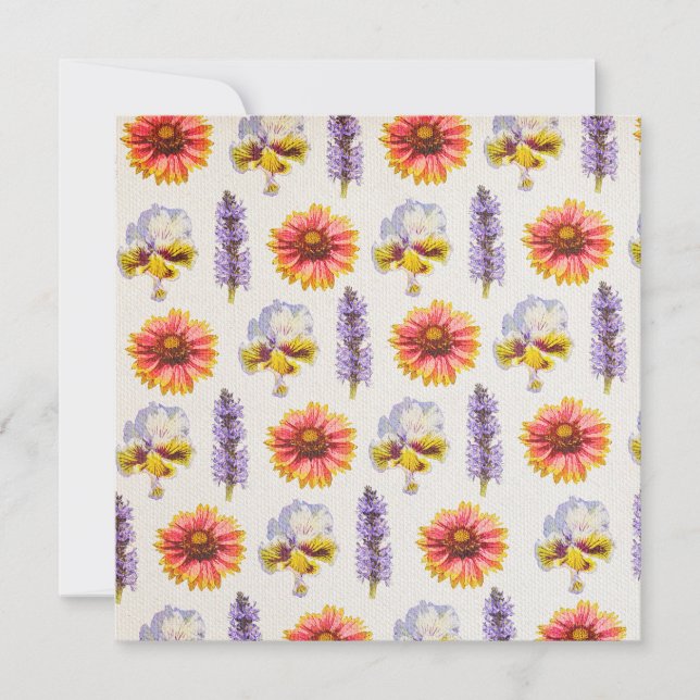 Blommigtens utformning inbjudningar (Framsida)