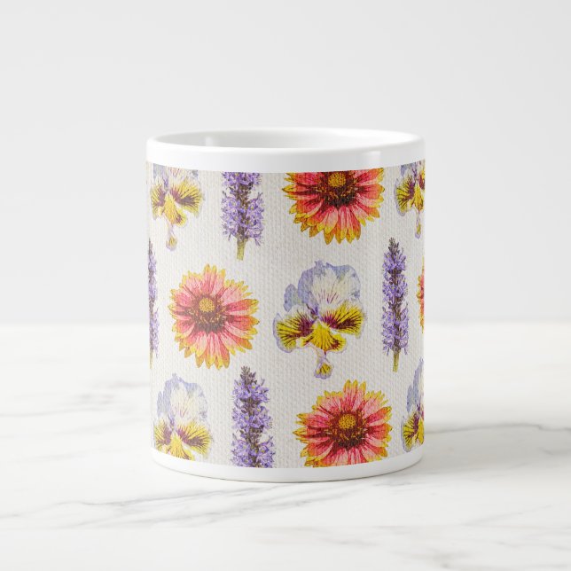 Blommigtens utformning jumbo mugg (Framsidan)