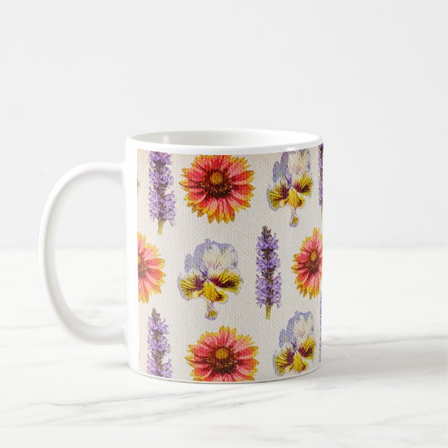 Blommigtens utformning kaffemugg (Vänster)