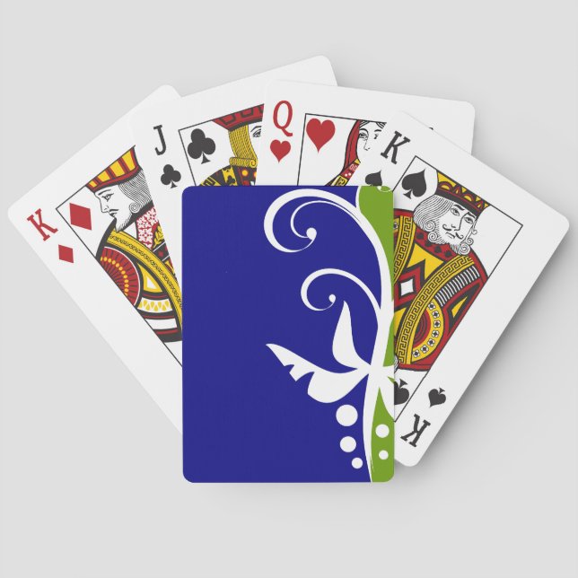 Blommigtens utformning kortlek (Baksidan)