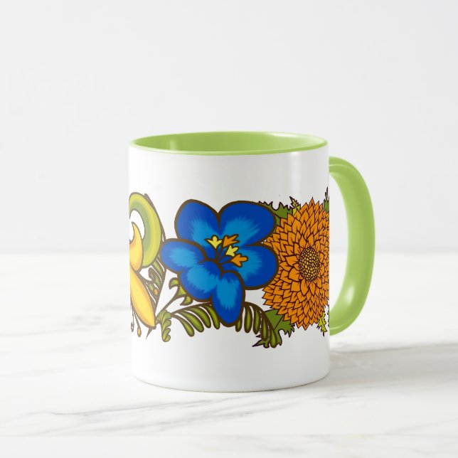 Blommigtens utformning mugg (Framsida höger)