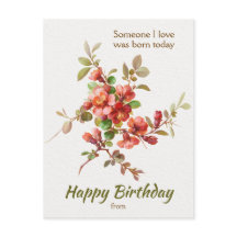 Blommigtens utformning Någon i kärlek-födelsedagen