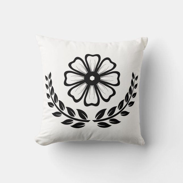 Blommigtens utformning - Polyester Dekorativ kudde (Framsida)