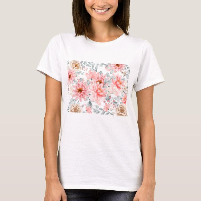 Blommigtens utformning t shirt (Framsida)