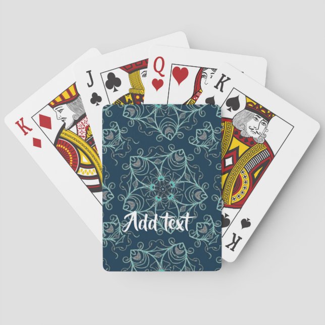 Blommigtens utskrift casinokort (Baksidan)