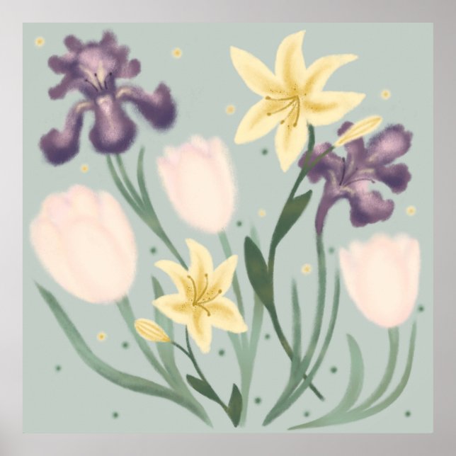 Blommigtens väggkonst poster (Framsidan)