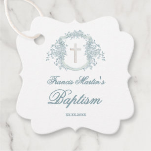 blommigtens vapensköld   Baptism Gåvor Etiketter