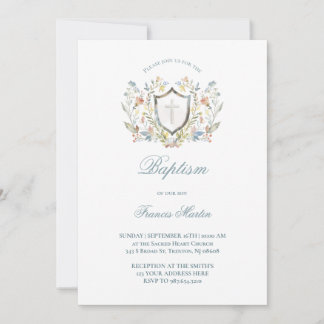 blommigtens vapensköld | Baptism Inbjudningar