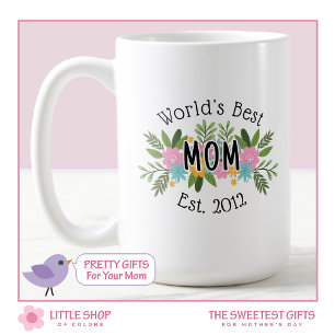 Blommigtens världens bästa Mamma Mors dag Kaffemugg