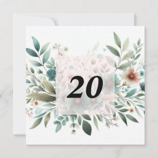 Blommigtens vattenfärg i mjuk pastellform färg inbjudningar