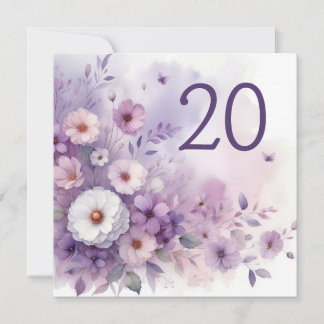 Blommigtens vattenfärg i mjuk pastellform färg inbjudningar