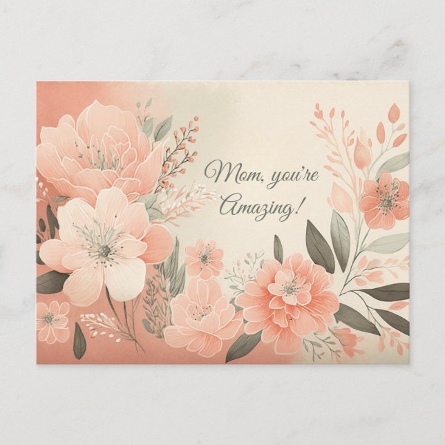 Blommigtens vattenfärg vykort (Framsida)