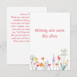 Blommigtens vattenfärglaserhistorikuppskattning tack kort