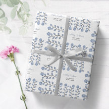 Blommigtens vattenfärgsbabyskare (blå)