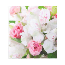 Blommigtens vattenfärgsdesign anteckningsblock