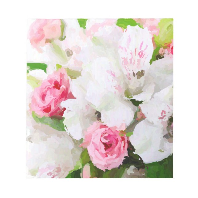 Blommigtens vattenfärgsdesign anteckningsblock (Framsida)