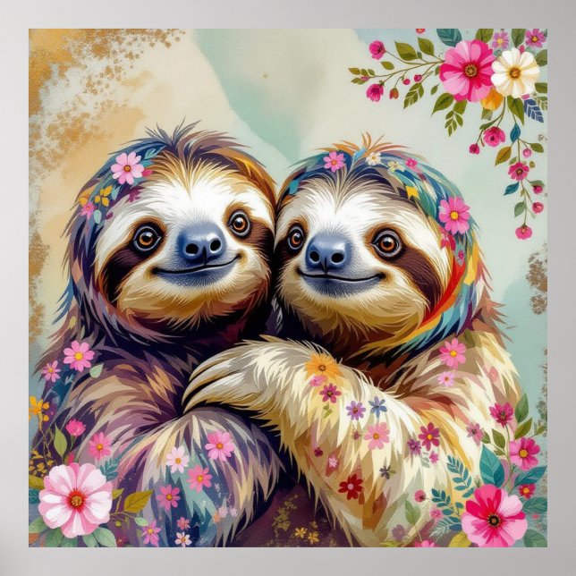 Blommigtens vattenfärgsfack 1 poster (Framsidan)