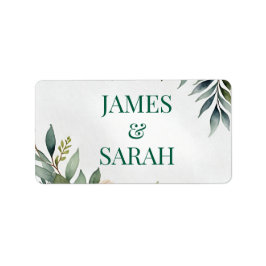 blommigtens vattenfärgsillustration för vattenfärg adressetikett