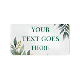 blommigtens vattenfärgsillustration för vattenfärg adressetikett