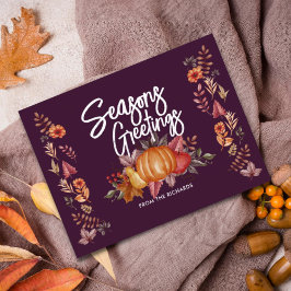 Blommigtens vattenfärgsmiddag för Thanksgiving  Helg Vykort