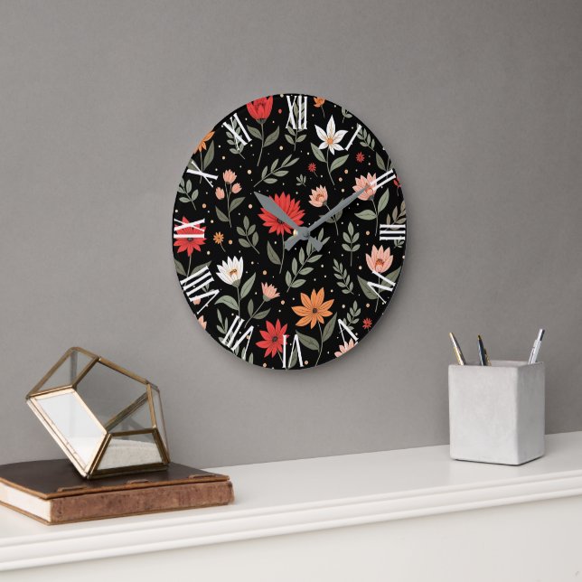 Blommigtens Vintage - vacker modern samling Stor Klocka (Kontor)