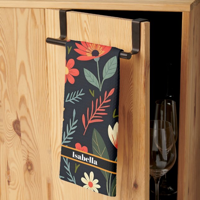 Blommigtens Vintage - vacker populärsamling Kökshandduk (Thirds Fold)