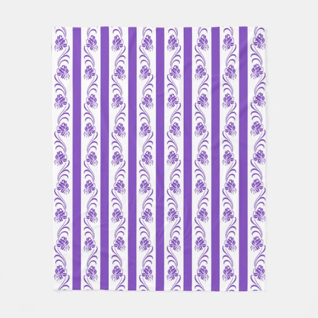 Blommigtrandmönster Fleecefilt (Framsidan)