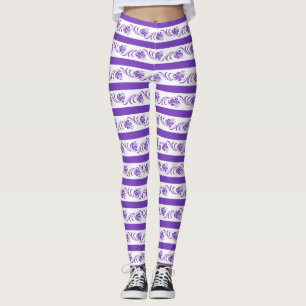 Blommigtrandmönster Leggings