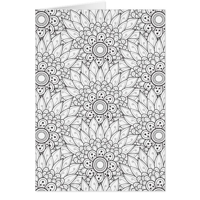 Blommigtträdgårdklotter Hälsningskort (Framsidan)