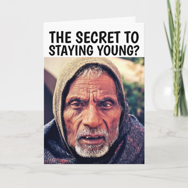 BLOMMKort FÖR GAMLA MÄN BIRTHDAY Greeting Card Kort (Framsida)