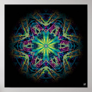 Blommmarbel (marmorserie) poster