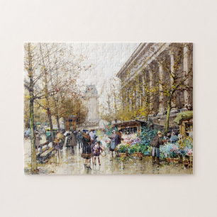 Blommmarknaden på Madeleine, Paris Pussel