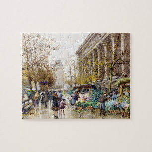 Blommmarknaden på Madeleine, Paris Pussel