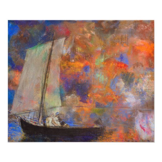 Blommoln av Odilon Redon Fototryck (Framsidan)