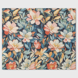 Blommönster 10 | Papper radbrytning Presentpapper