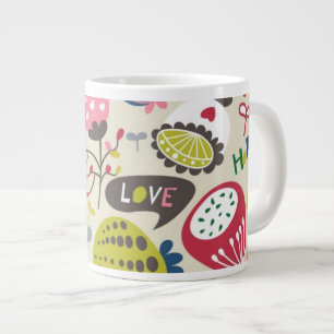 Blommönster 11 jumbo mugg