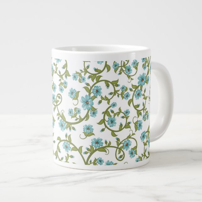 Blommönster 12 jumbo mugg (Framsida höger)