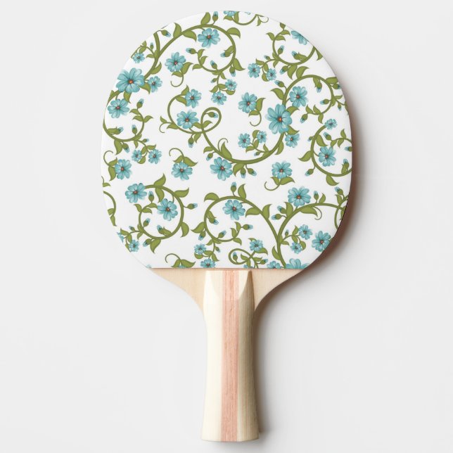 Blommönster 12 pingisracket (Framsidan)
