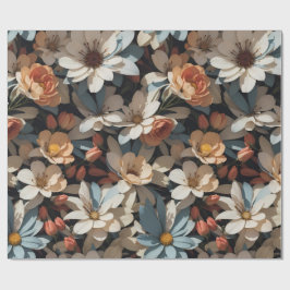 Blommönster 14 | Papper radbrytning Presentpapper